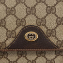 GUCCI GG Supreme Hand Bag PVC Beige Gold 116 02 080 Auth BA6160-18