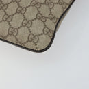 GUCCI GG Supreme Shoulder Bag PVC Beige Silver 141626 Auth BA6168-8