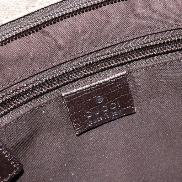 GUCCI GG Supreme Shoulder Bag PVC Beige Silver 141626 Auth BA6168