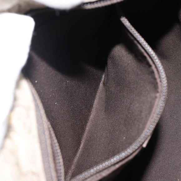 GUCCI GG Supreme Shoulder Bag PVC Beige Silver 141626 Auth BA6168