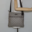 GUCCI GG Supreme Shoulder Bag PVC Beige Silver 141626 Auth BA6168-25