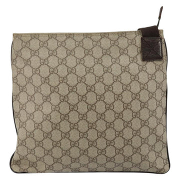 GUCCI GG Supreme Shoulder Bag PVC Beige Silver 141626 Auth BA6168 - 0