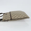 GUCCI GG Supreme Shoulder Bag PVC Beige Silver 141626 Auth BA6168-4