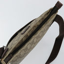 GUCCI GG Supreme Shoulder Bag PVC Beige Silver 141626 Auth BA6168-6