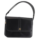 GIVENCHY Shoulder Bag Leather Black Gold Auth BA6169-1