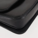 GIVENCHY Shoulder Bag Leather Black Gold Auth BA6169-9