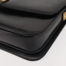 GIVENCHY Shoulder Bag Leather Black Gold Auth BA6169-14