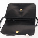 GIVENCHY Shoulder Bag Leather Black Gold Auth BA6169-11