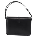 GIVENCHY Shoulder Bag Leather Black Gold Auth BA6169-2