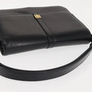 GIVENCHY Shoulder Bag Leather Black Gold Auth BA6169-6