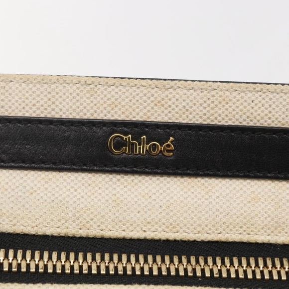 Chloe Shoulder Bag Leather Black Gold Auth BA6170