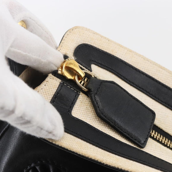 Chloe Shoulder Bag Leather Black Gold Auth BA6170