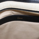 Chloe Shoulder Bag Leather Black Gold Auth BA6170-18