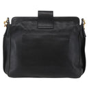 Chloe Shoulder Bag Leather Black Gold Auth BA6170-2