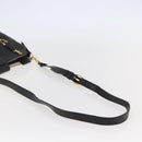Chloe Shoulder Bag Leather Black Gold Auth BA6170-7