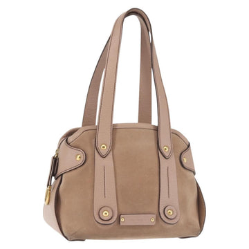 Salvatore Ferragamo Gancini Tote Bag Leather Pink Gold Auth BA6171