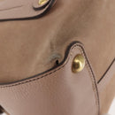 Salvatore Ferragamo Gancini Tote Bag Leather Pink Gold Auth BA6171-10