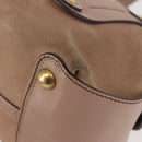 Salvatore Ferragamo Gancini Tote Bag Leather Pink Gold Auth BA6171-11