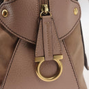 Salvatore Ferragamo Gancini Tote Bag Leather Pink Gold Auth BA6171-14