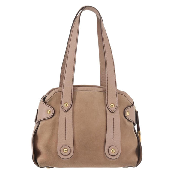 Salvatore Ferragamo Gancini Tote Bag Leather Pink Gold Auth BA6171