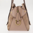 Salvatore Ferragamo Gancini Tote Bag Leather Pink Gold Auth BA6171-5