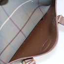 Burberrys Nova Check Hand Bag Canvas Leather Beige Gold Auth BA6175-12