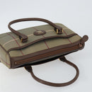 Burberrys Nova Check Hand Bag Canvas Leather Beige Gold Auth BA6175-6