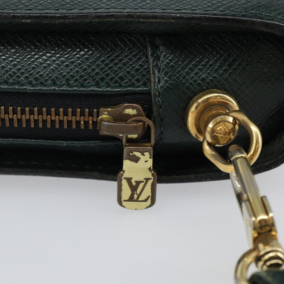LOUIS VUITTON Taiga Baikal Clutch Bag Epicea M30184 LV Auth BA6177