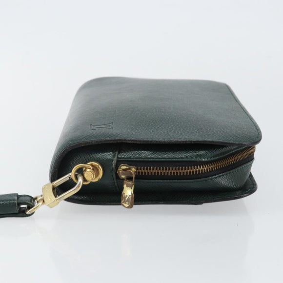 LOUIS VUITTON Taiga Baikal Clutch Bag Epicea M30184 LV Auth BA6177