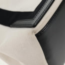 BALENCIAGA Navy Cabas S Bag Canvas Leather White Black 339933 Auth BA6186M-10