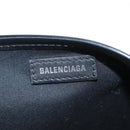 BALENCIAGA Navy Cabas S Bag Canvas Leather White Black 339933 Auth BA6186M-19