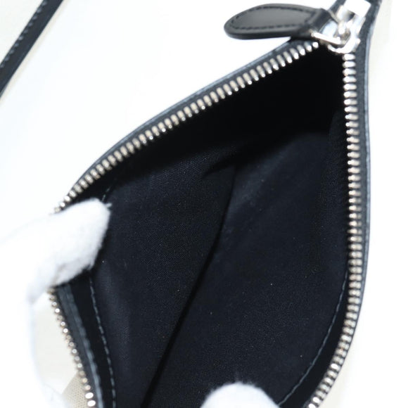 BALENCIAGA Navy Cabas S Bag Canvas Leather White Black 339933 Auth BA6186M