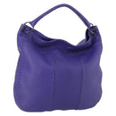 BOTTEGA VENETA INTRECCIATO Shoulder Bag Leather Purple Auth BA6187-1
