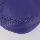 BOTTEGA VENETA INTRECCIATO Shoulder Bag Leather Purple Auth BA6187-15