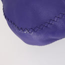 BOTTEGA VENETA INTRECCIATO Shoulder Bag Leather Purple Auth BA6187-16