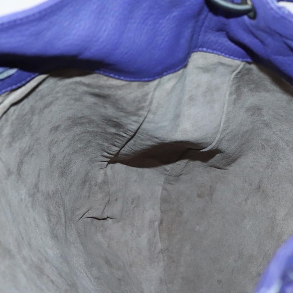 BOTTEGA VENETA INTRECCIATO Shoulder Bag Leather Purple Auth BA6187