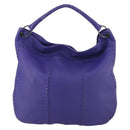 BOTTEGA VENETA INTRECCIATO Shoulder Bag Leather Purple Auth BA6187-13