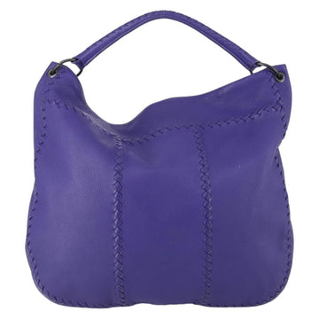 BOTTEGA VENETA INTRECCIATO Shoulder Bag Leather Purple Auth BA6187 - 0