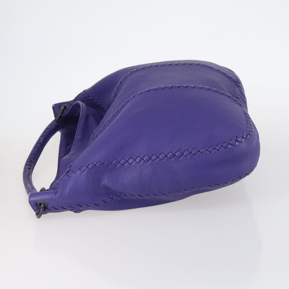 BOTTEGA VENETA INTRECCIATO Shoulder Bag Leather Purple Auth BA6187