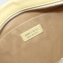 Jimmy Choo Studs Clutch Bag Leather Yellow Silver Auth BA6189-9