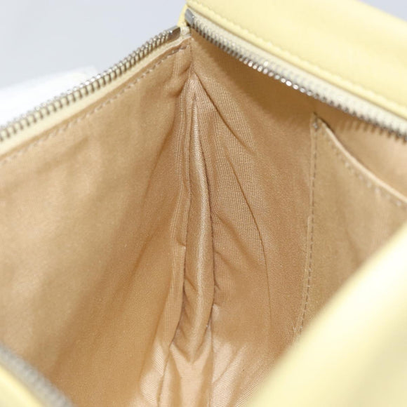 Jimmy Choo Studs Clutch Bag Leather Yellow Silver Auth BA6189