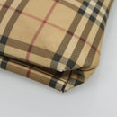 BURBERRY Nova Check Tote Bag PVC Beige Brown Auth BA619-10