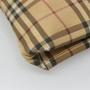 BURBERRY Nova Check Tote Bag PVC Beige Brown Auth BA619-11