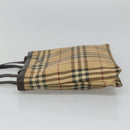 BURBERRY Nova Check Tote Bag PVC Beige Brown Auth BA619-4