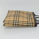 BURBERRY Nova Check Tote Bag PVC Beige Brown Auth BA619-5