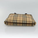 BURBERRY Nova Check Tote Bag PVC Beige Brown Auth BA619-9