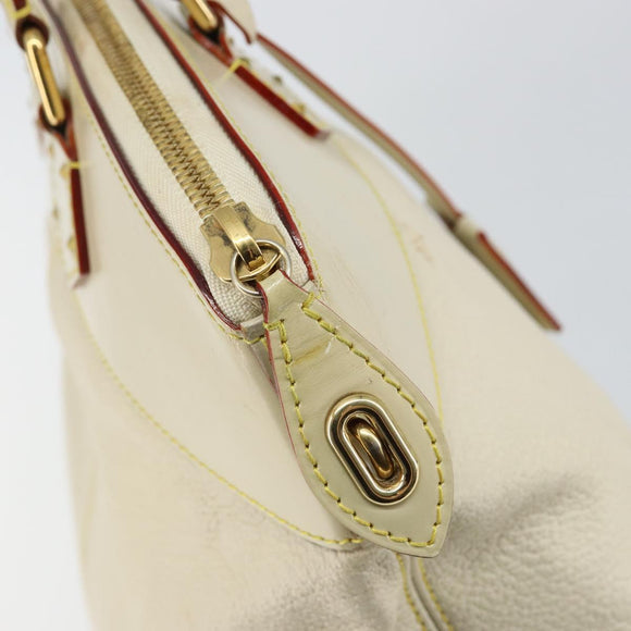 LOUIS VUITTON Suhari Lockit MM Handtas Leer Wit M91874 LV Auth BA6191
