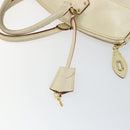 LOUIS VUITTON Suhari Lockit MM Hand Bag Leather White M91874 LV Auth BA6191-19