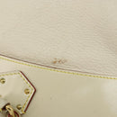 LOUIS VUITTON Suhari Lockit MM Hand Bag Leather White M91874 LV Auth BA6191-20