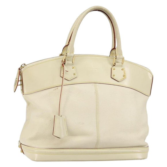 LOUIS VUITTON Suhari Lockit MM Handtas Leer Wit M91874 LV Auth BA6191